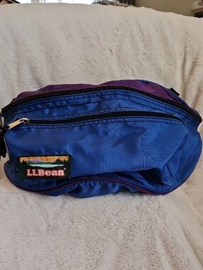L.L. Bean Blue and Purple Waist Bag